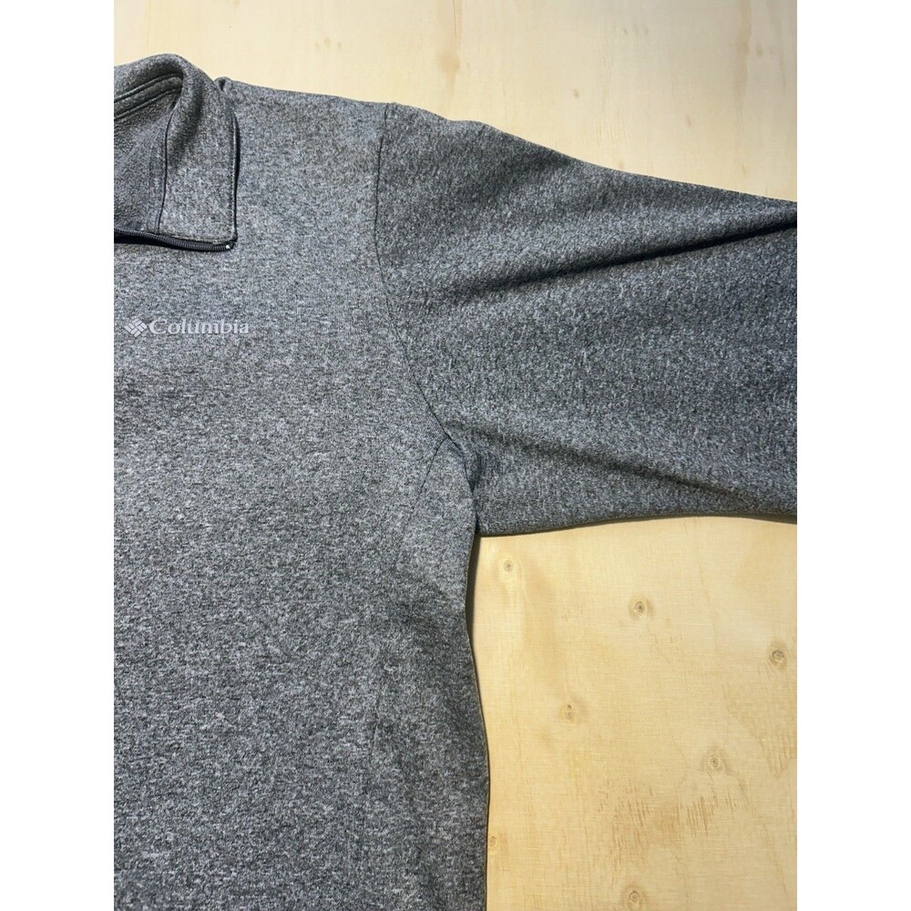 Columbia Men’s Medium Gray Quarter Zip Sweater Weather Fleece Pullover Jacket - Picture 5 of 9